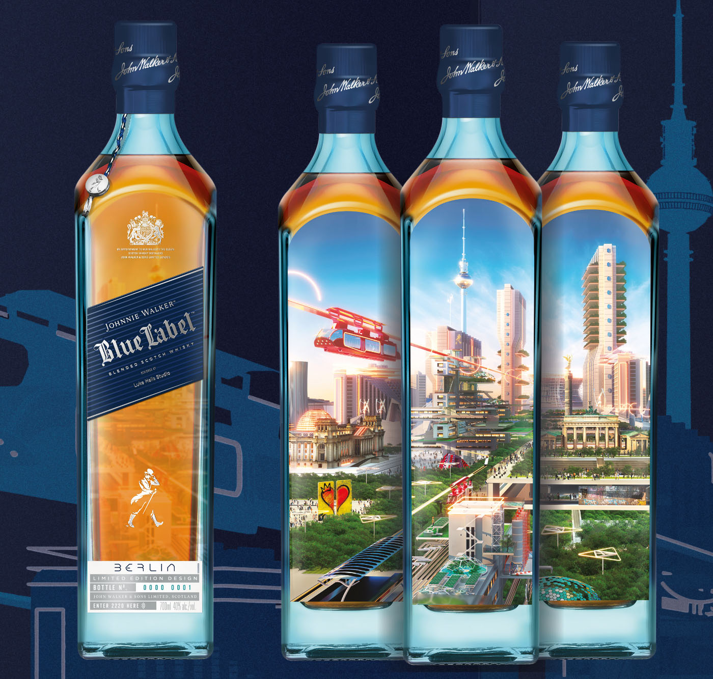 Johnnie Walker Blue Label looks to the future with an innovative collaboration with renowned digital artist Luke Halls.