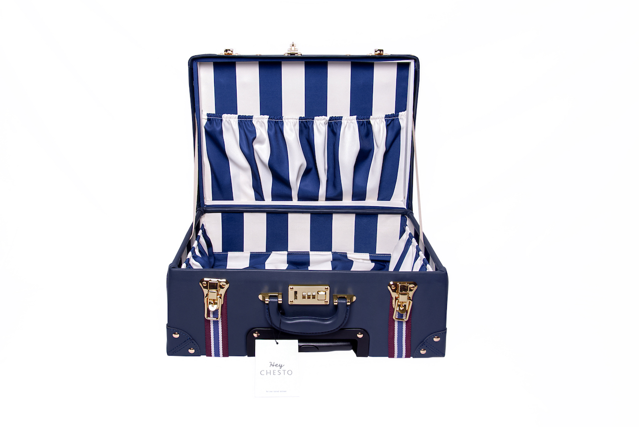 With its stylish trunks and silk lined cases, HeyChesto is a new British luggage brand that offers a touch of bygone travel glamour for the contemporary traveller.