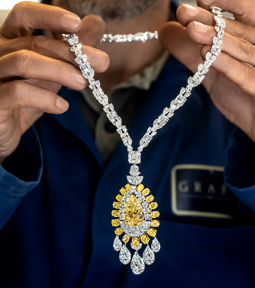 Graff presents a 168-carat yellow diamond necklace, accompanied by high jewellery pieces featuring the finest and rarest yellow diamonds.