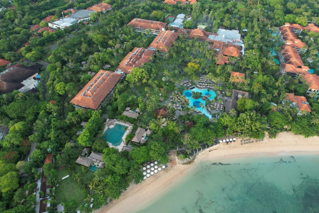 Nusa Dua beach aerial view