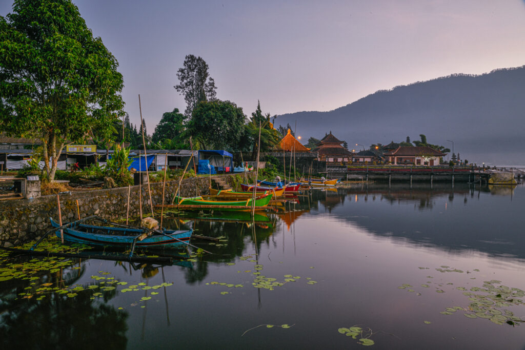 sleepy boats in Bali