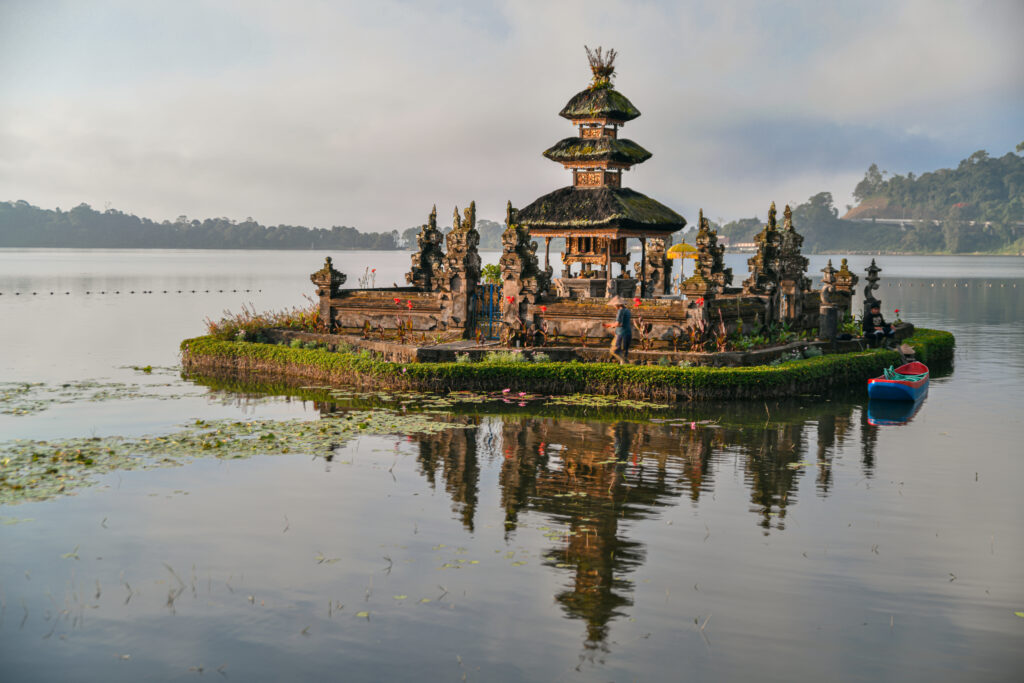 Bali temple in water
