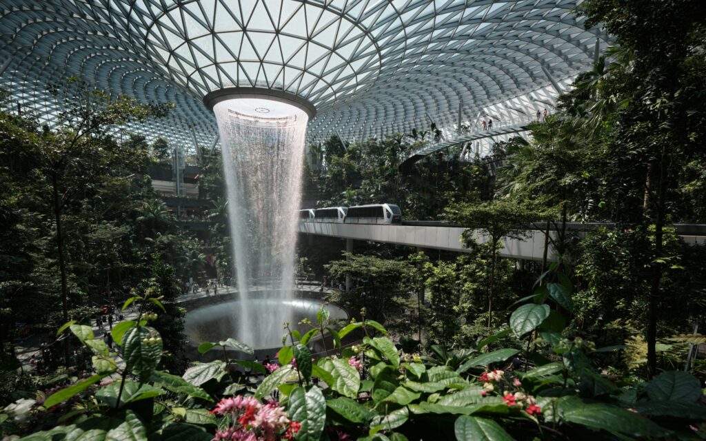 HSBC Rain Vortex at Changi Airport in Singapore