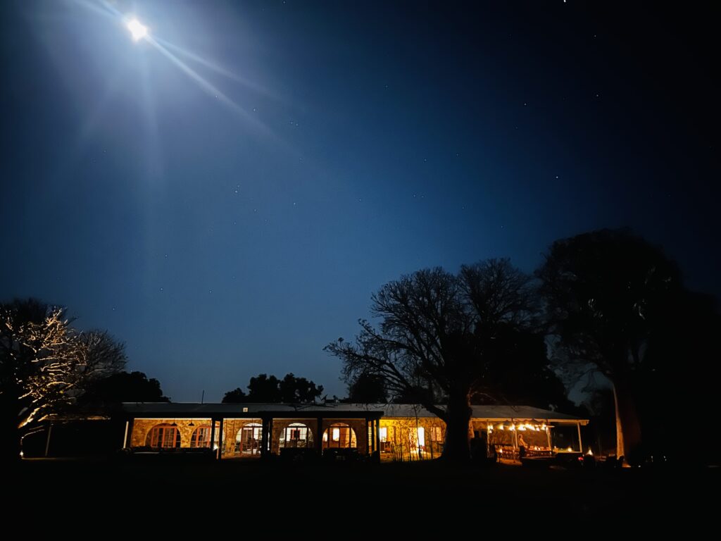Bullo River Station at night