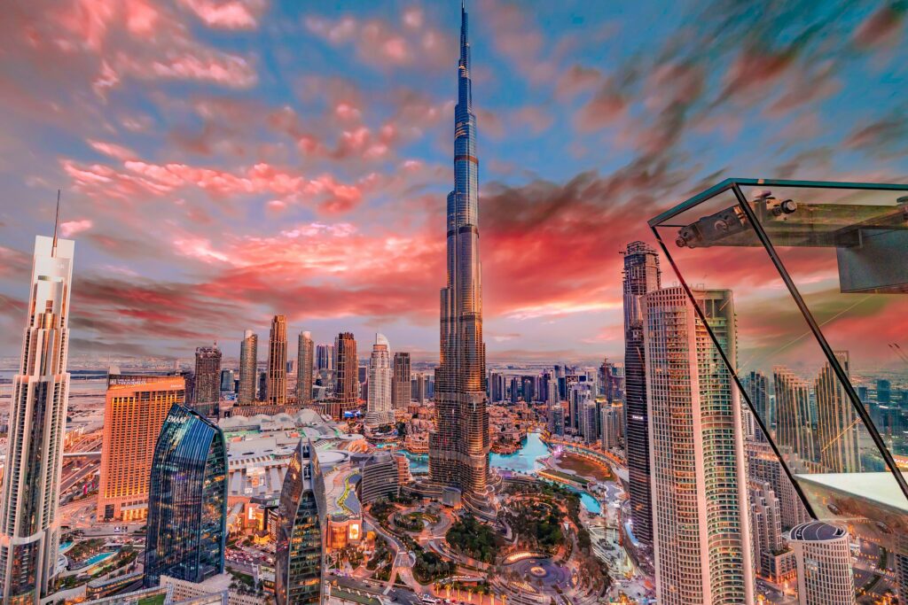 Burj Khalifa at sunset