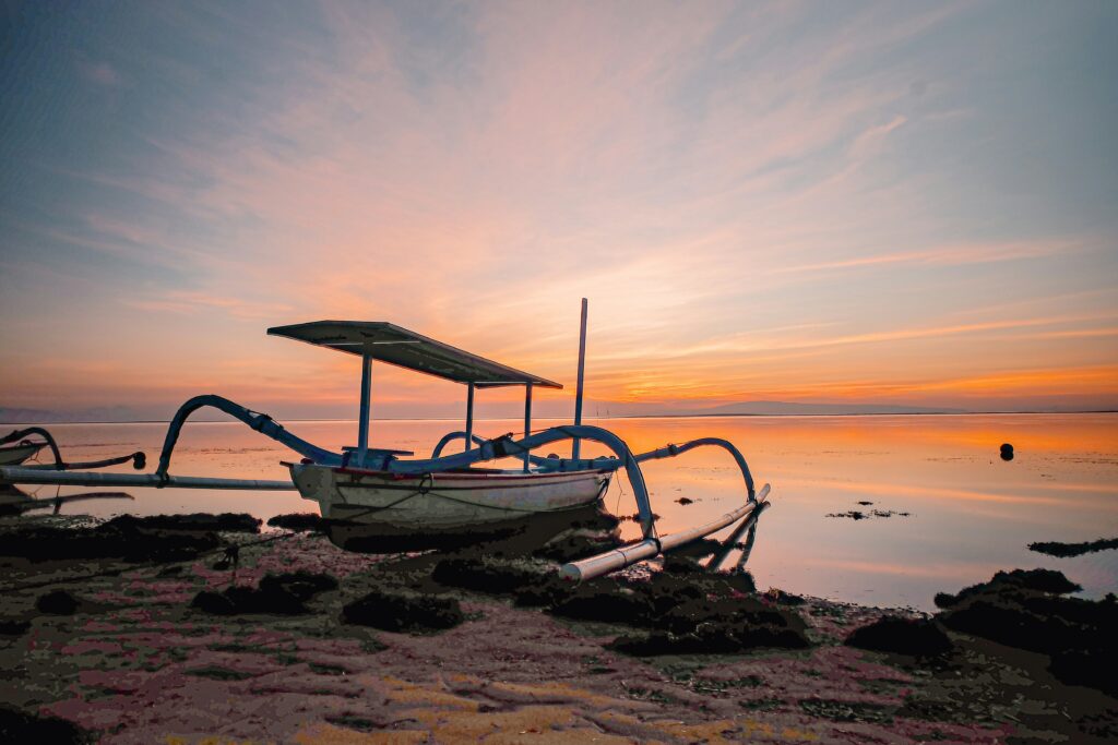 Sanur Beach in morning
