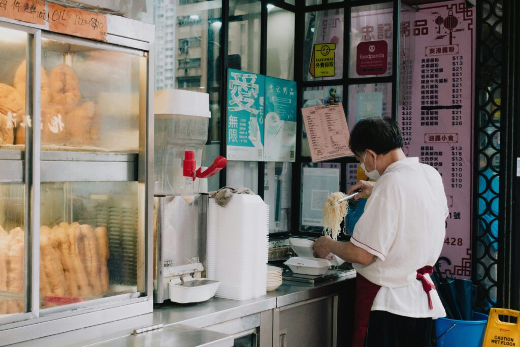 Hong Kong breakfast shop