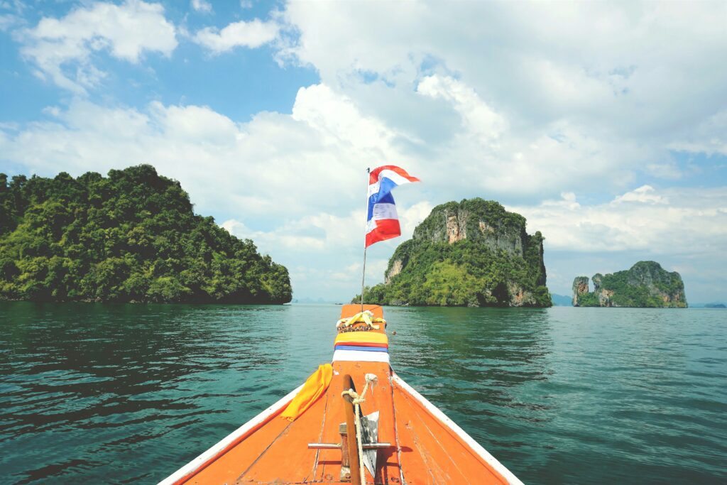 Phuket longtail boat in the water