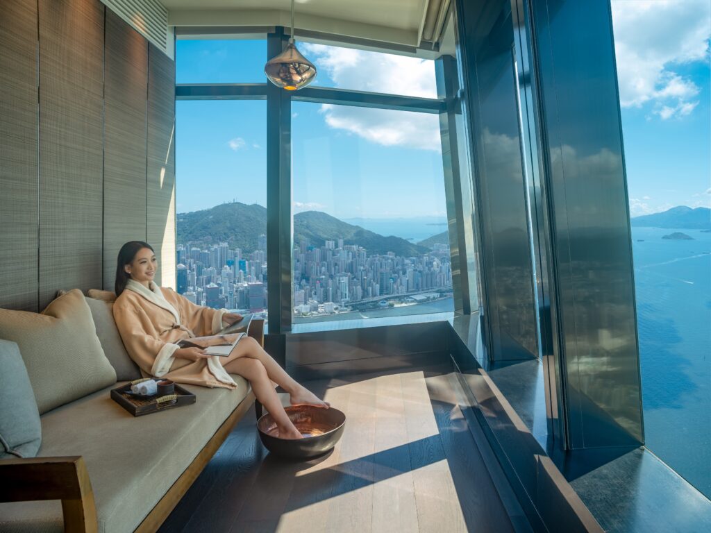 Ritz-Carlton Spa Hong Kong view over the city