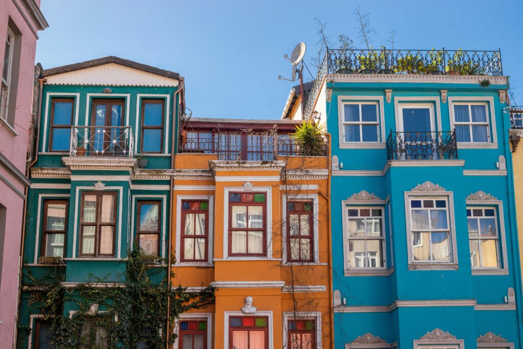 colorful buildings in Balat