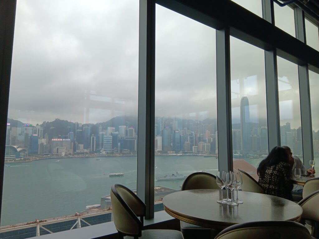 view of Hong Kong Island from Aqua