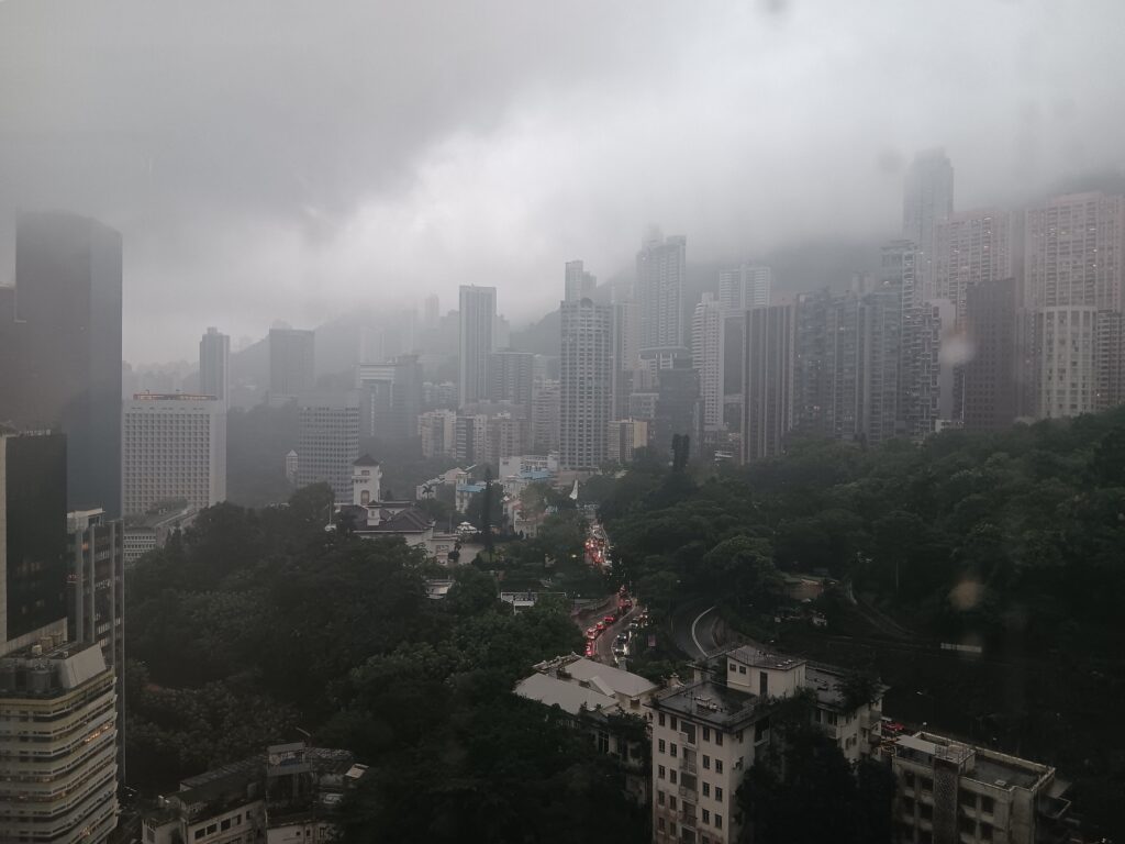 Hong Kong rainy day in Central
