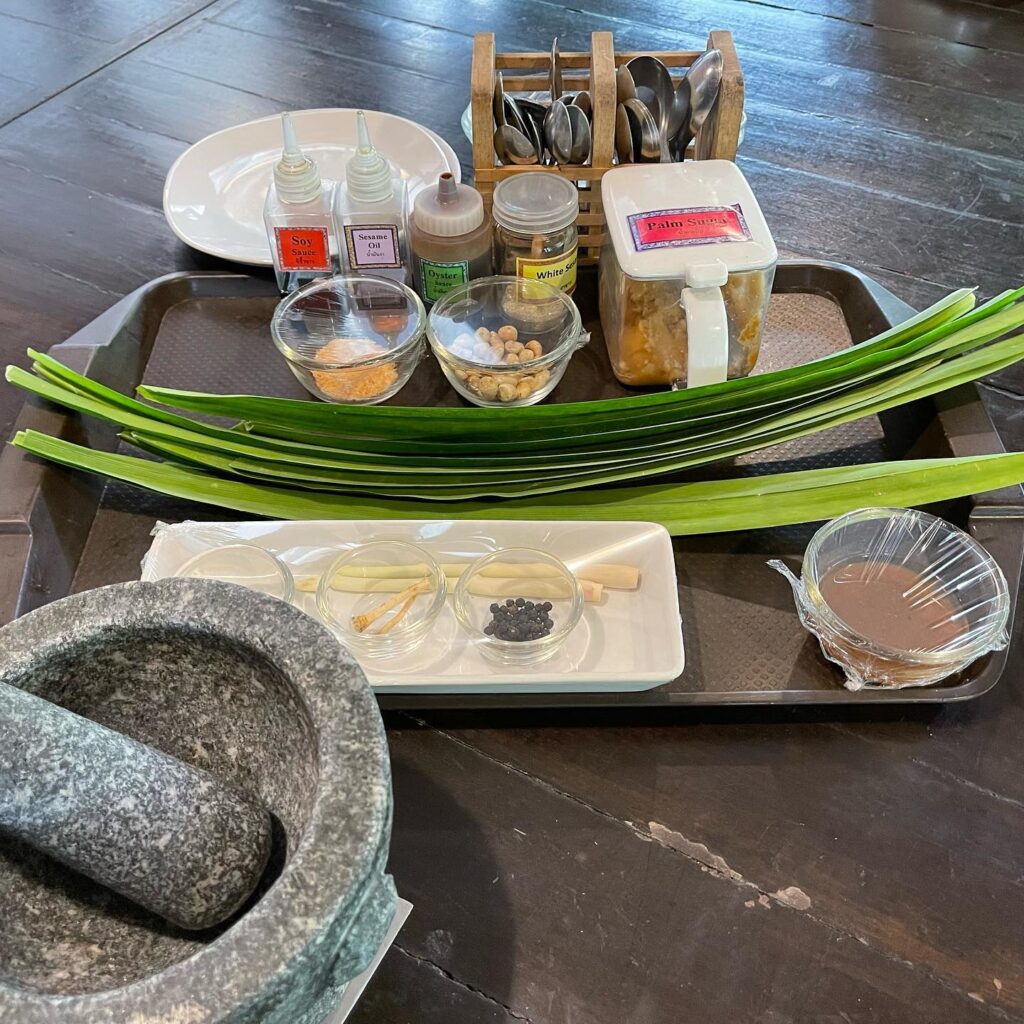 Baipai Cooking School ingredients