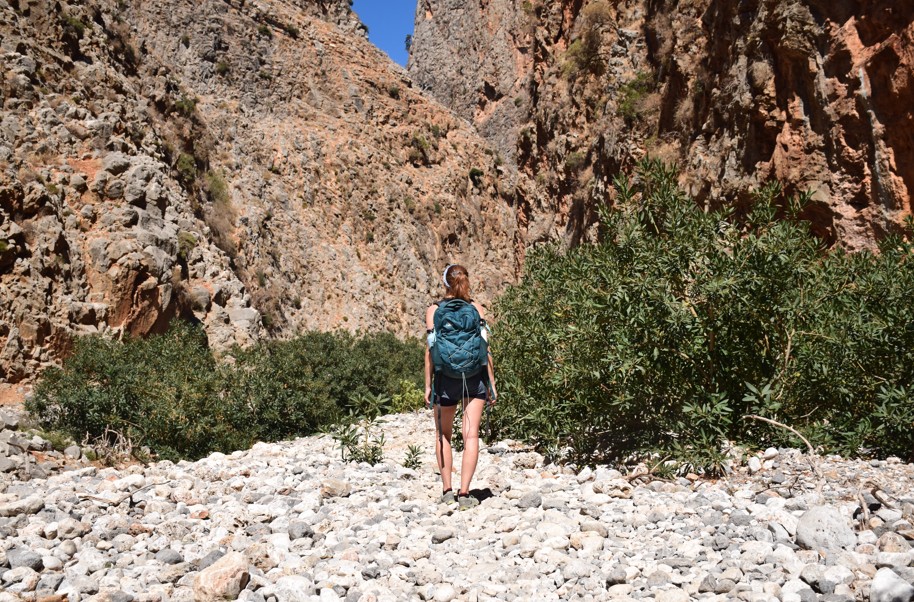A hiker in Greece