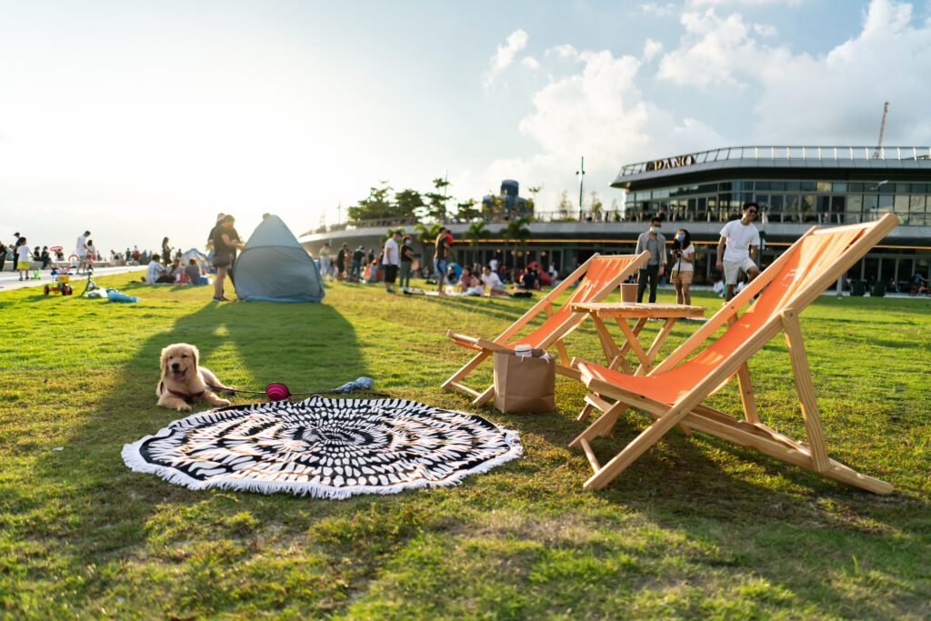 West Kowloon Cultural District lawn chairs