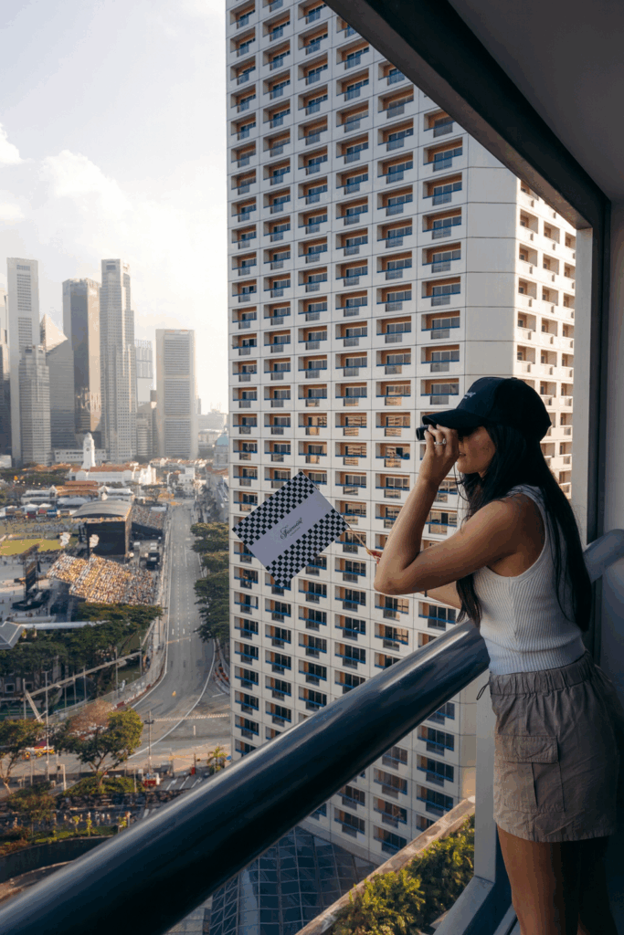 Fairmont Singapore F1 view from balcony