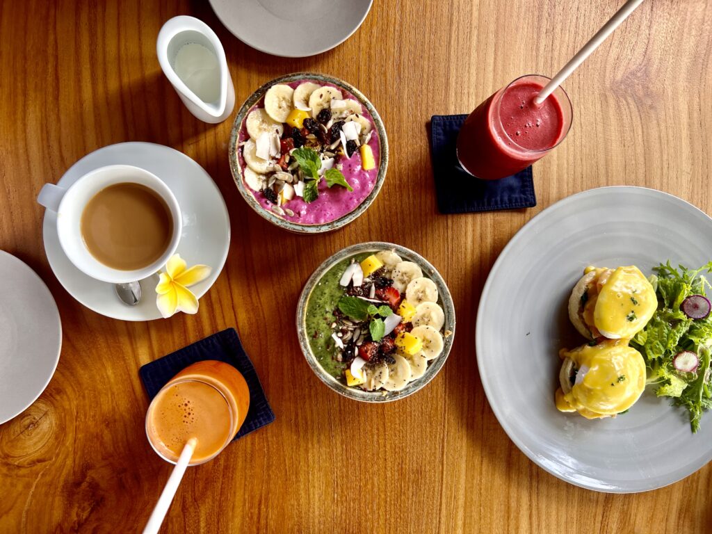 fruit spread on table