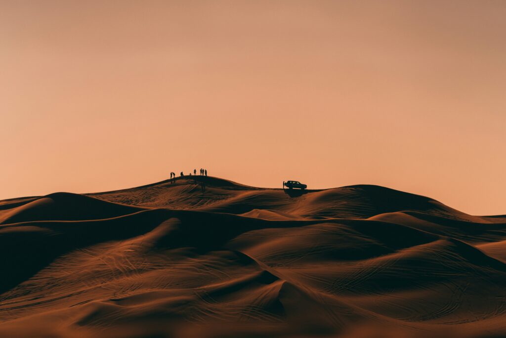Dubai desert at dusk