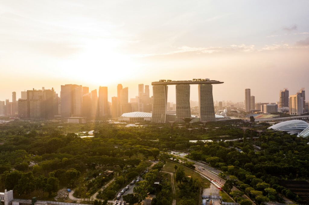 Marina Bay Sands sunset in Singapore