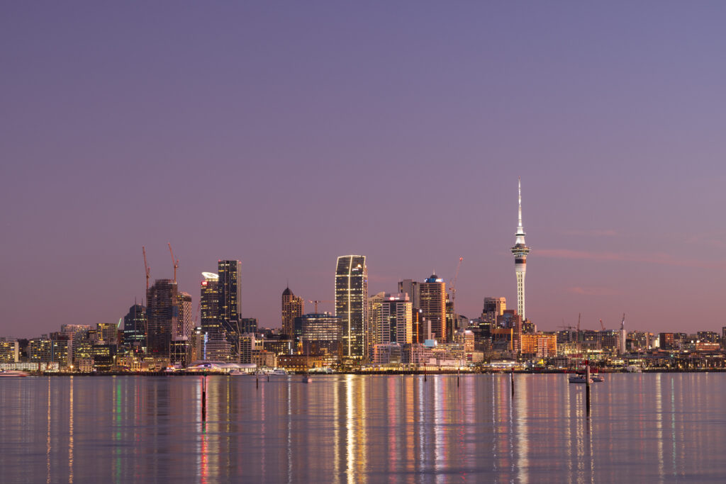 Auckland skyline at night