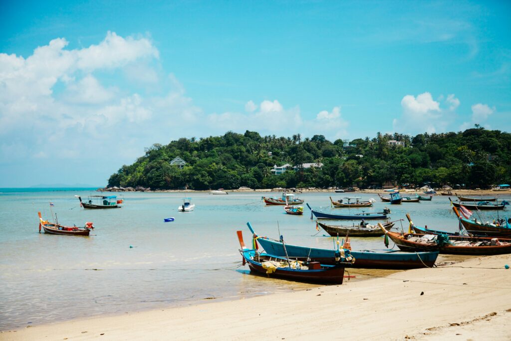 boats at Ko Samui beach