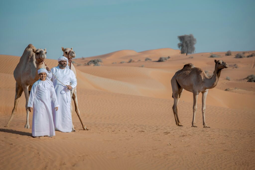 Ras Al Khaimah locals and camels