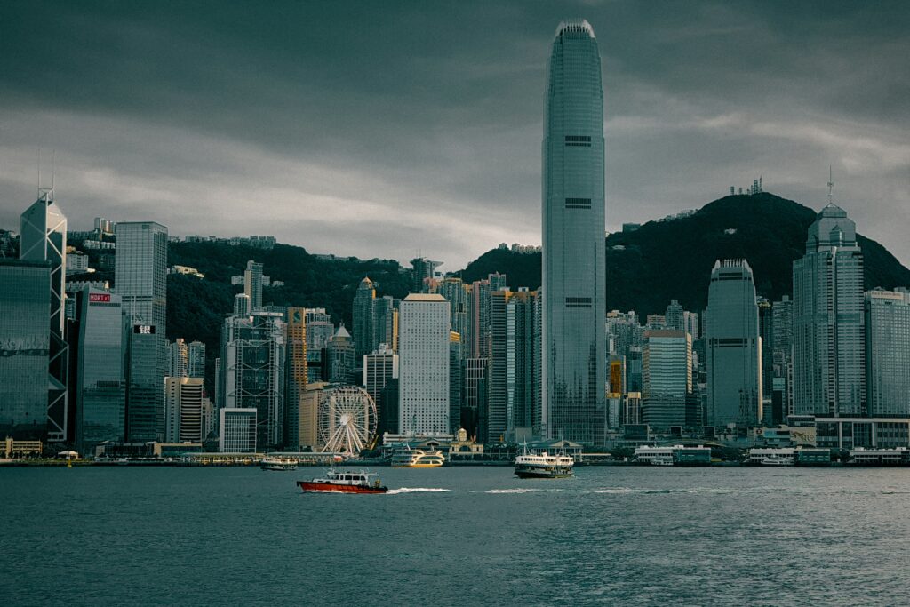 view of Hong Kong Island and Victoria Harbour