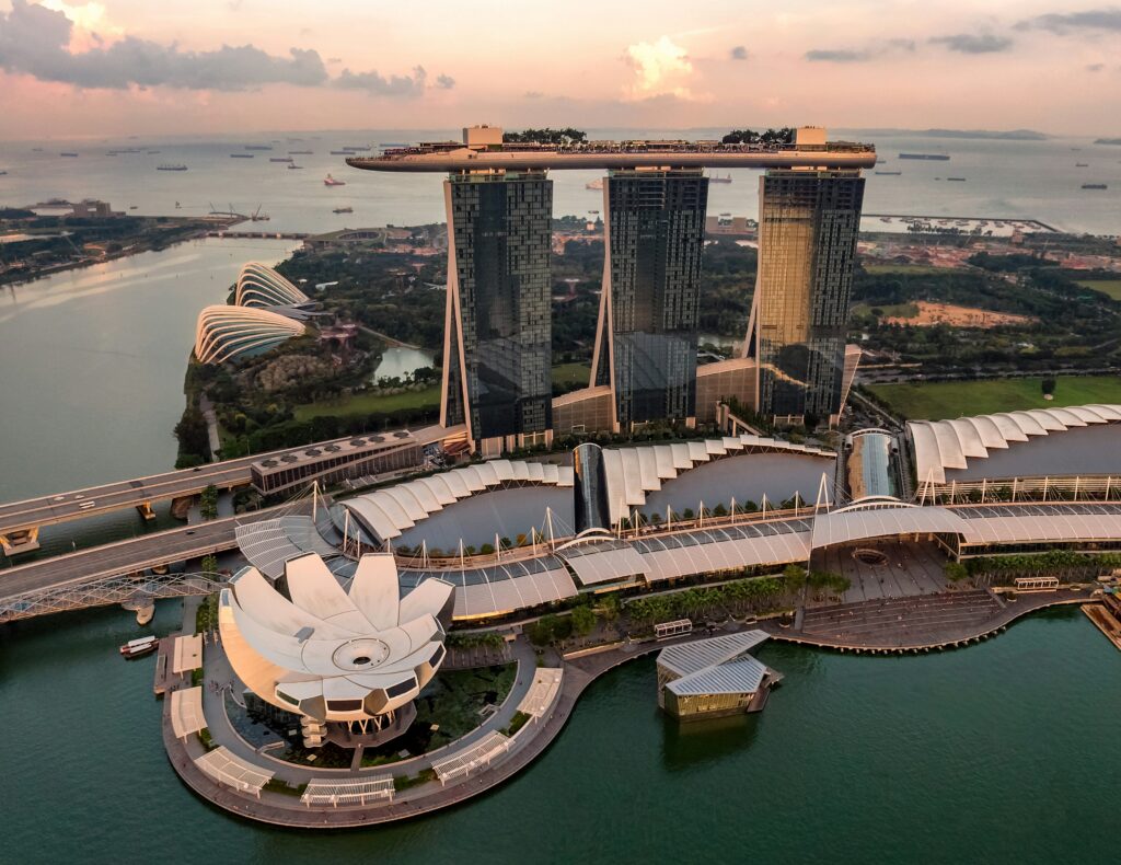 Marina Bay Sands aerial view